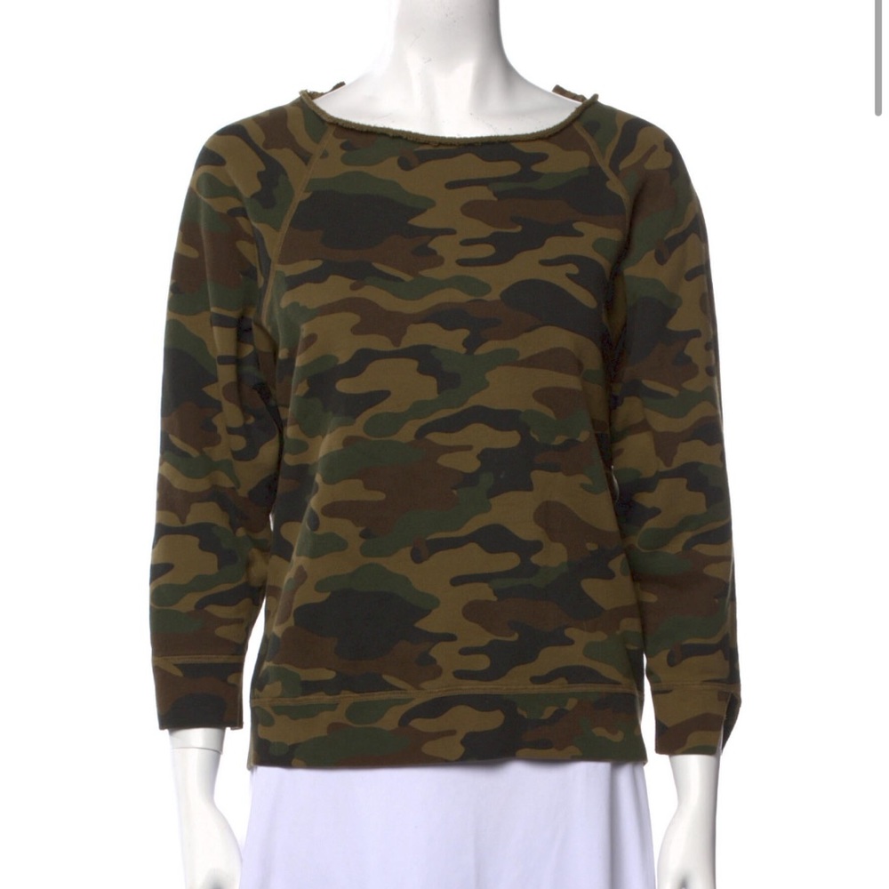 Nili Lotan camo bateau sweatshirt, EUC
